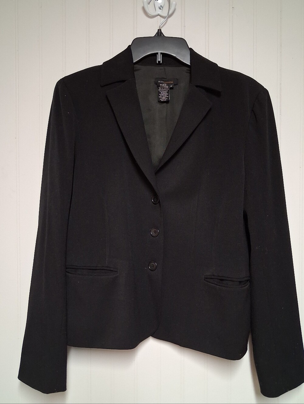 BCBG Maxazria Black Classic 3-Button Blazer Jacket Size M